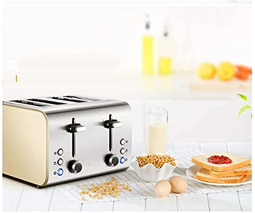 WGLL Toaster 4 Scheibe, Edelstahl-Toaster mit, dualer Steuerung, extra breiter Schlitz, Bagel/Abtauen/Erwärmen/Abbrechen – Bild 3