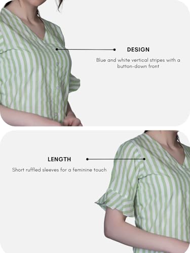 Image of OM SAI LATEST CREATION Women's Crepe Knit Blouse Ballon Butter Fly Sleeve Lace Tops Casual Loose Top