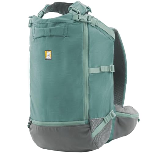 Image of Ruffwear, Hitch Hiker Dog Backpack Carrier, Hands-Free Dog Carrier Backpack with Breathable Mesh, EVA Foam Padding, Durable Polyester, Lightweight Design for Small Dogs, River Rock Green, Small