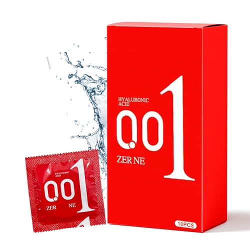 10 Condones,Granulado,Ultra Fino Diseñado,Mutual Climax,Látex,Lubricados,Espesor de pared delgada 0.04 mm,Ancho 53 mm, para Una Relación Más Prolongada,Superficie Lisa,Confort y Placer
