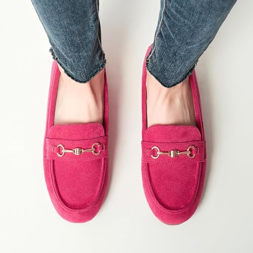 Image of BGSTGUDS Women's Wide Loafers Shoes Cute Dressy Shoes Ladies Comfort Slip Ons Work Shoes