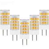 GY6.35/G6.35 AC/DC12V LED Bulb 4W Equivalent to 35-40W GY6.35 Halogen Lamp T4 JC Type Bi-pin Base Warm White 2700K, Non-dimmable (5 Pack)