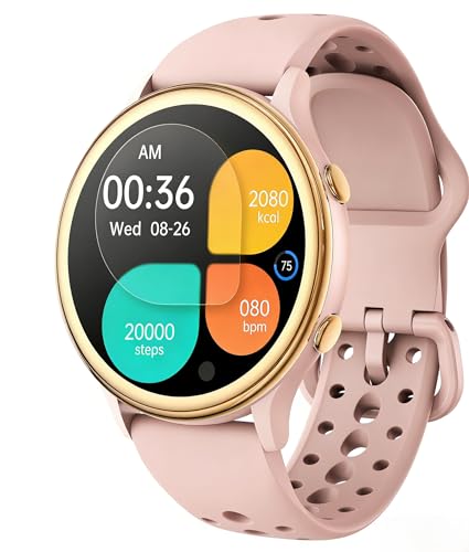 ICOMTOFIT Women's Smart Watch, Fitness Tracker with Heart Rate & SpO2 Monitoring, IP67 Waterproof Activity Tracker for Men and Women, Compatible with iPhone & Android Phones