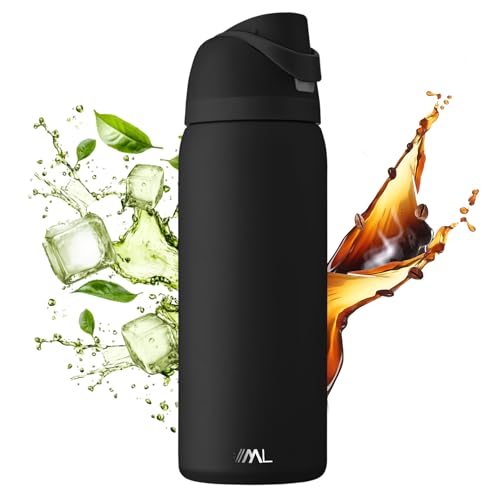 Opiniones de Termo negro que puedes comprar esta semana. 46 MAGMALIFE Termo de Acero Inoxidable Boost 946ml(32oz), Tecnología Dual Popote y Sorbo, Bebidas Calientes o Frías, Tecnología Térmica, Sin Fugas, Viajes, Oficina y Llevar en el...
