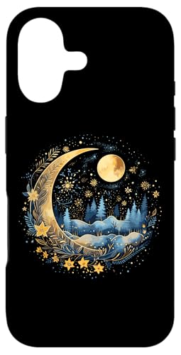 Galaxy Night Sky Moon Lunar Stars Love X}zP[X iPhone 17 p