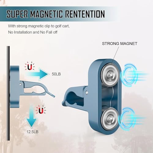 Magnetic Golf Holder Clip for Golf Cart Aluminum Alloy Stand Clip Hold 30-60 Rings Durable Cart Magnetic Clip Ideal for Golf Enthusiasts - Image 5