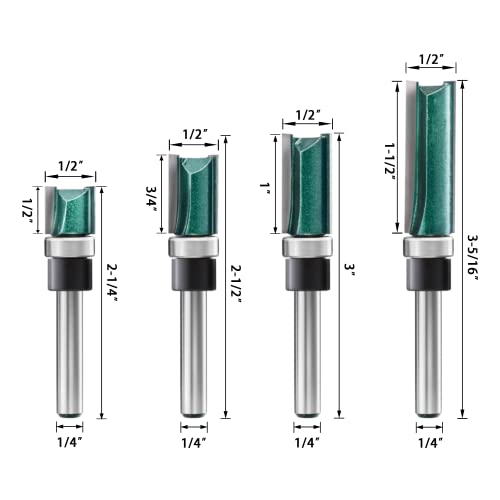 Zokmok RB-2301 Pattern Flush Trim Router Bits 1/4 Shank thumb #1