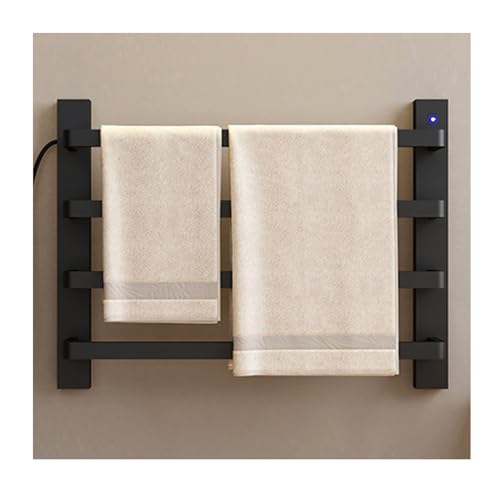 Calentador de toallas programable con termostato y 4 barras de acero inoxidable de línea izquierda
