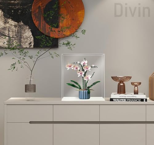 Image of Divin Acrylic Display for Organizing Collectibles Clear Box Display Action Figures Home Storage (White+Clear, 10X10X10 Cm: 4X4X4 inch)