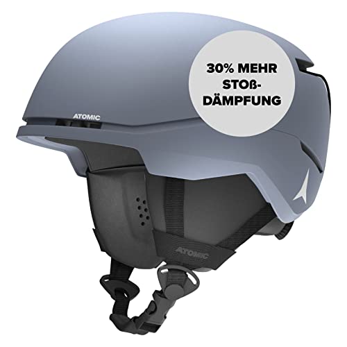 ATOMIC FOUR JR Casco de esquí para niños y jóvenes, color gris, talla XS, máx. seguridad frente a impactos. Innovador sistema de ventilación. Circunferencia de la cabeza: 48-52 cm