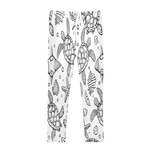 Toddler Girls Leggings Printed Yoga Pants Leggings Turtles Starfish Shell for Kids2