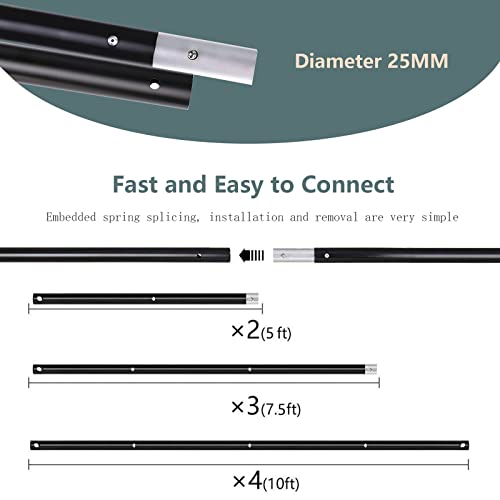Ruifutu Photo Backdrop Stand Kit 6.5X10Ft, Adjustable Photography Background Support System Stands For Photographic Apparatus #TOP3