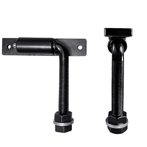 Image of 3 /4'' J Bolt Gate Hinge, 7 inch Heavy Duty Gate Hinges Up to 1100lbs, Farm Fence Hinge, 180 Degree Adjustable (2 pc 5in)