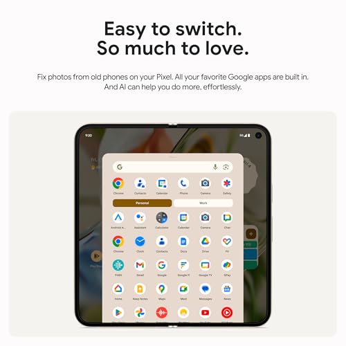 Google Pixel 9 Pro Fold - Unlocked Android Smartphone with Gemini - Advanced Triple Rear Camera System - Foldable Display - Hands-Free Video - Obsidian - 256 GB by Google - Image 9