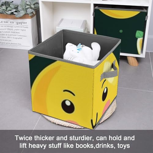 Bacs de rangement pliables pour vêtements de 26 cm et boîtes citron
