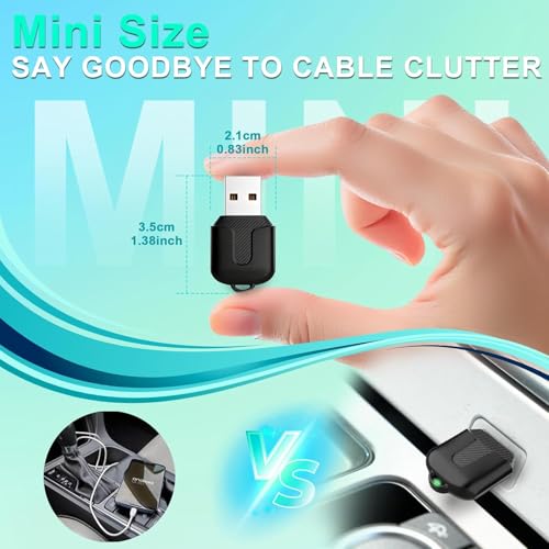 Image of Wireless Carplay Adapter, Convert Wired to Wireless CarPlay, Compatible with CarPlay, Plug and Play, Type-C /USB, Suitable for 800+ Vehicles (Matte Black)