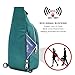 G4Free Sling Bag RFID Blocking Crossbody Sling Backpack Small Shoulder Chest Bag Daypack with Earphone Hole Men Women Hiking Travel(Teal)