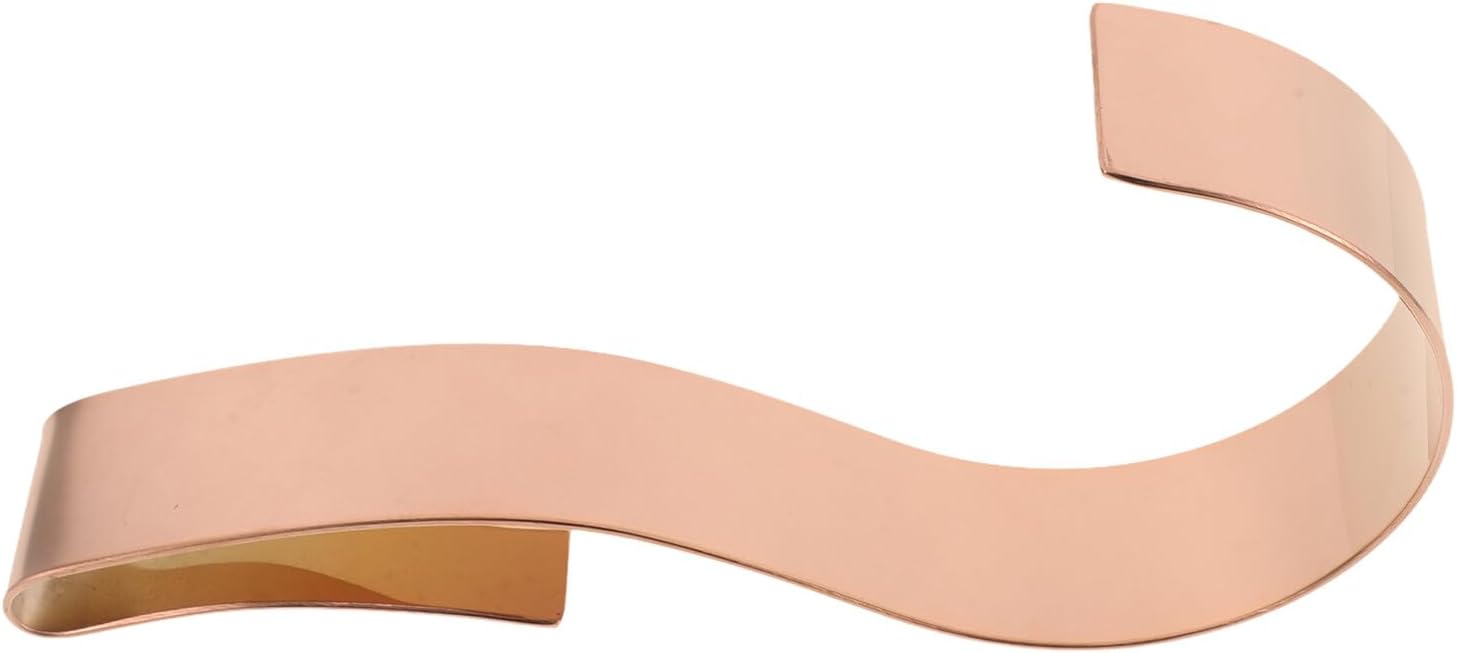 STAHAD Stainless Steel Belt Display Rack Rose Gold Finish Vertical Metal Belt Organizer Stand for Shopping Mall and Closet Storage