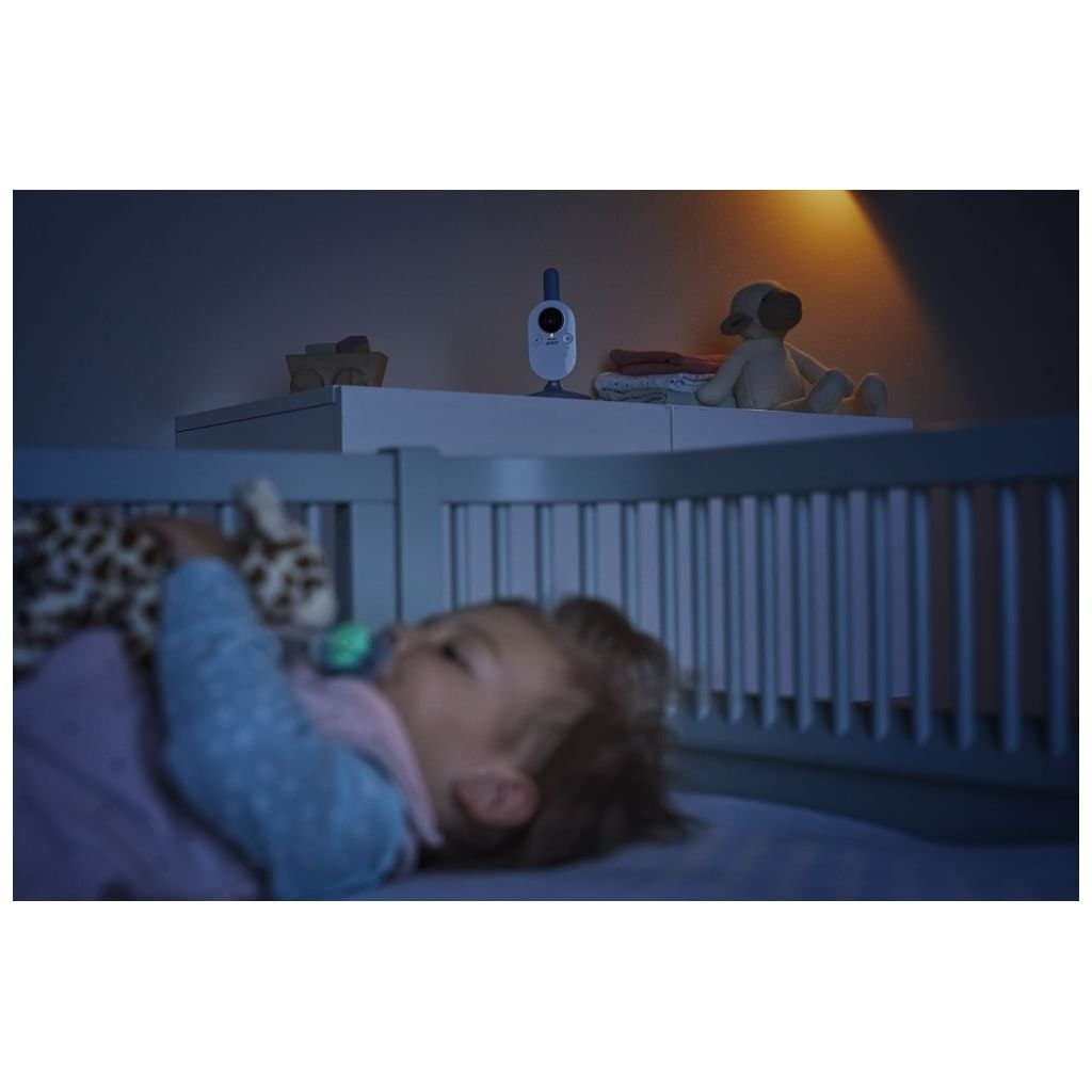 Philips AVENT Baby monitor SCD845/26 monitor video per bambino 300 m FHSS Blu, Bianco