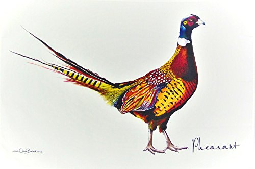 Clare Baird Creations Toalla de té en un Highland diseño de faisán