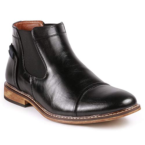 Metrocharm MC148 Men's Cap Toe Formal Dress Casual Ankle Chelsea Boot