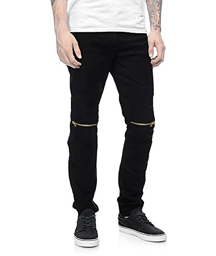 black damaged jeans