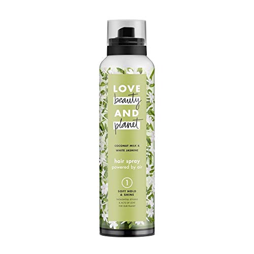 Love Beauty Planet Coconut Milk White Jasmine Hair Spray, Soft Hold Shine 6.8 oz (Pack of 2)