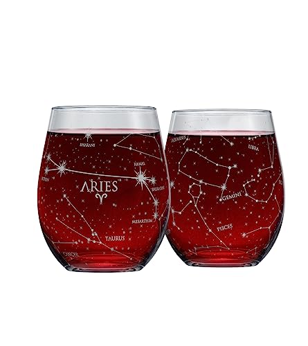 Greenline Goods Aries Stemless Wine Glasses...