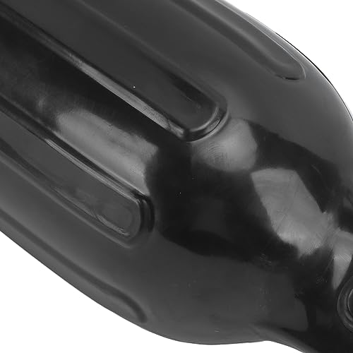 TKSE Bootsstoßstangen, 2 Stück PVC Marine Dock Stoßstangen Aufblasbare Gerippte Bojen Bootsstoßstange Schwarz Für Yachten, Boote, Fischerboote