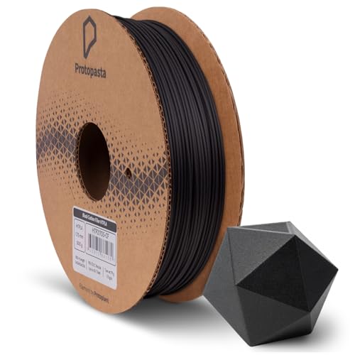 Protopasta 3D Printer Filament, PLA Filament 1.75mm, Black Carbon Fiber HT PLA Composite, 500g Spool