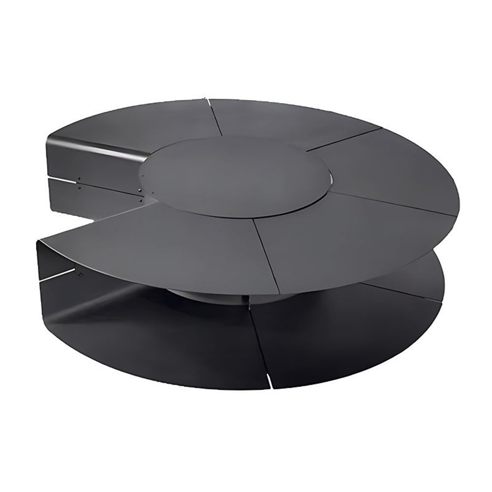 Chimenea al Aire Libre, Hoguera Redonda de Madera con Almacenamiento, Moderna Hoguera de leña de Acero Inoxidable for Patio Exterior, terraza y jardín(80cm)