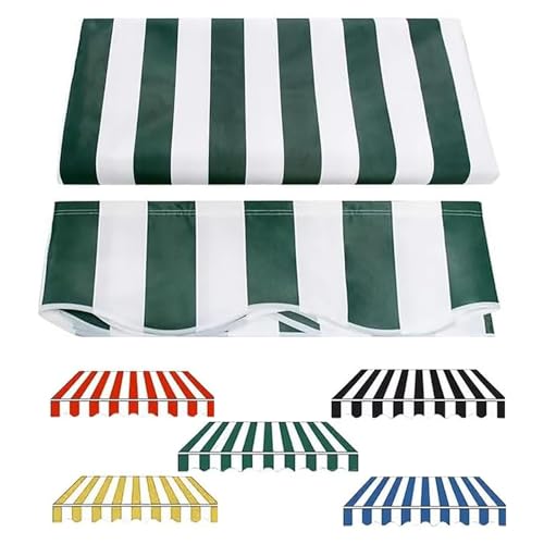 Tela Toldo Exterior Retráctil, Toldo Retractil Exterior en Múltiples Tamaños y Colores, para Puerta, Jardín Terraza, Cafetería(Green,5x1.5m/16.5x5ft)