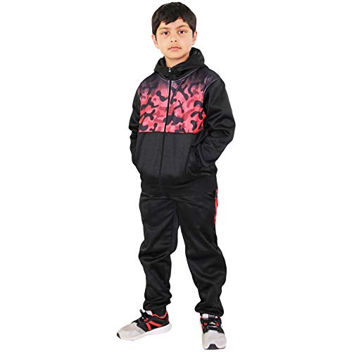 Jogging costume sports pour garçon et fille avec ensemble camouflage à capuche zippé