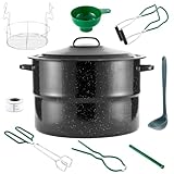 Canning Pot with Rack and Full Canning kits Set For Beginners,21.5 Quart Water Bath Canning Pot Canners for Canning with Rack and Lid,Canning Supplies Starter kits Set by DIMESHY
