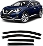 Smoke Tinted Tape-On Side Window Vent Visor Deflectors Rain Guards Compatible with Nissan Murano 2015 - 2023 S SV SL Platinum 2016 2017 2018 2019 2020 2021 2022