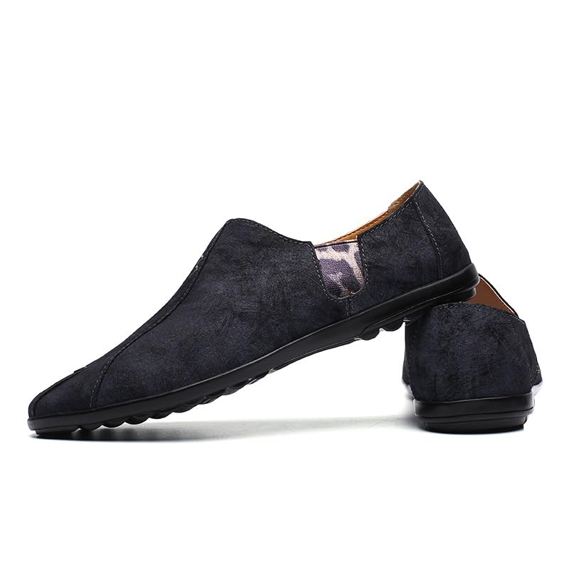 Loafers for Men Retro Printing Leather Loafers Flexible Comfortable Slip Resistant Classic Slip-ons3
