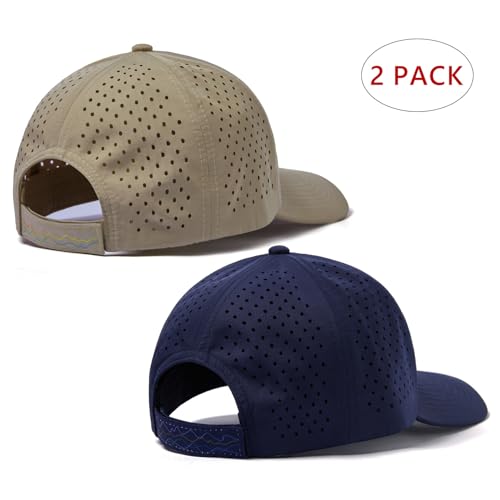 Image of UPF 50+ Performance Water Resistant Baseball Cap Lightweight Breathable Hat Golf Running Boat Hiking for Men Women