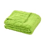 Home Soft Things Derby Double Sided Faux Fur Throw Blanket, Citron, 50'' x 60'', Super Soft Comfy Fluffy Plush Bed Couch Cover for All Year Round Accent Home Decoration