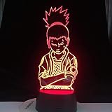 Lampe Illusion 3D LED veilleuse Shikamaru Nara dessin animé japonais Anime Kakashi Sasuke Sakura ami drôle capteur lampe de Table cadeaux pour enfants