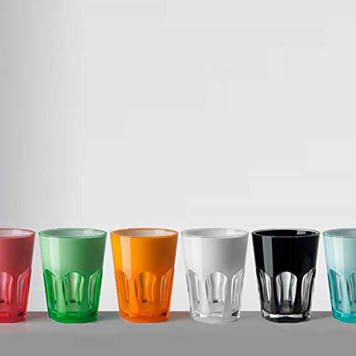 Set 6 vasos Mario Luca Giusti naranja doble cara miniatura 3