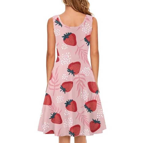 TOADDITDO Womens Summer Sleeveless Tank Dress with 2 Side Pockets XS-4XL Plus Size3