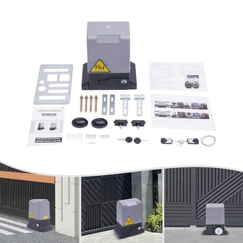 550W Motorisation pour Portail Coulissant Moteur Électrique Kit Motorisation Moteur Portail Coulissant Lectrique Porte Garage,Moteur Automatique de Portail avec Télécommande