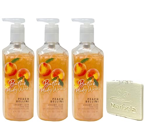 Bath & Body Works Peach Bellini Creamy Luxe Hand Soap Bundle