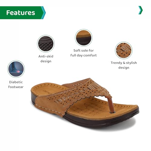 Image of ORTHO JOY doctor Slipper for women Fancy || Orthopedic Women's Slipper || Regular Wear slippers For Women
