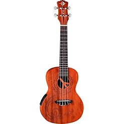 Luna Guitars Luna Malu Acajou Maluhia (Tranquillité) Concert électro-acoustique Ukulélé Bundle avec housse de rangement… – Image 2