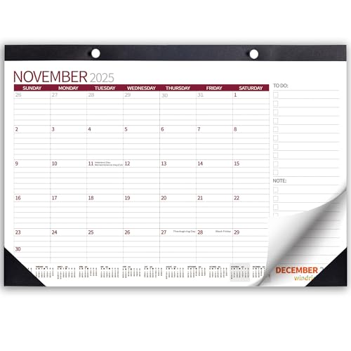 Desk Calendar 2026 Wall Calendars, November 2025 - December 2026