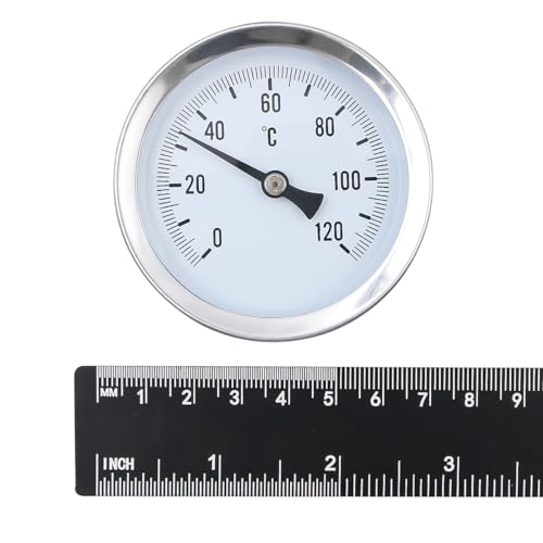 Miniatura 7 de Namvo Termómetro Para Tuberías De Calefacción, Termómetro De Contacto Para Tuberías De Agua Con Resorte De Clip, 0-120 C, 63 Mm