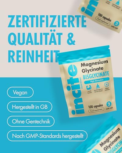 Magnesium glycinat Nahrungsergänzungsmittel – 500 mg – Premium-Qualität – 100 vegane… – Ansicht 5