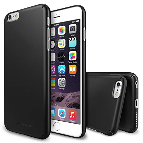 Ringke Slim Compatible with iPhone 6 Plus Case Full Coverage on All 4-Sides & Back Super Slim Lightweight All Around Protection Hard Case for iPhone 6 Plus - Black