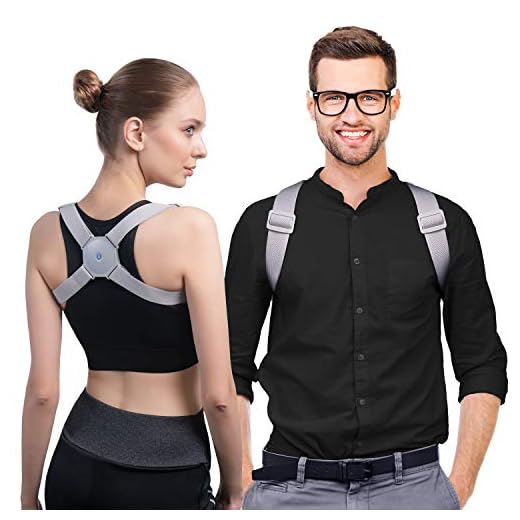 konjac Corrector de Postura Espalda Inteligente con Vibración para Hombre y Mujer, Corrector de Postura Inteligente para Aliviar el Dolor de Espalda, Hombro y Cuello.